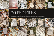 20 PSD Invitation Mockups – 5x7, a Mockup by PhoebeCreates (Thumbnail 1 of 5)