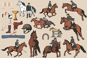 Horse Racing Clipart