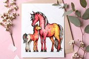 Whimsical Mother's Day Horse Clipart, an Illustration by Canvas Craft (Thumbnail 7 of 7)