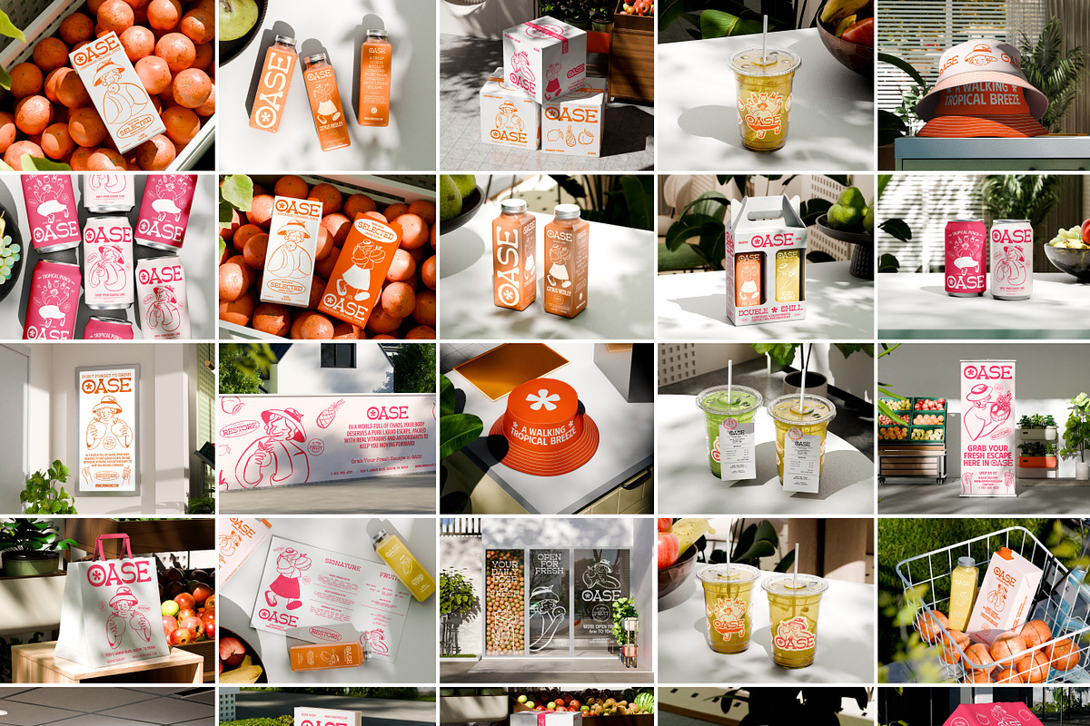 38 Juice Packaging & Branding Mockup, a Packaging Mockup by Vitora Mockup (Photo 2 of 12)