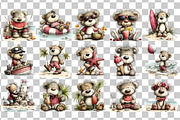 Summer Bear PNG Clipart Bundle, a Seasonal Illustration by Nicolle's Colorful Art (Thumbnail 3 of 4)