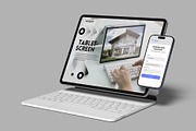 Tablet & Phone Screen Mockup, a Device Mockup by lamorastudio (Thumbnail 8 of 11)