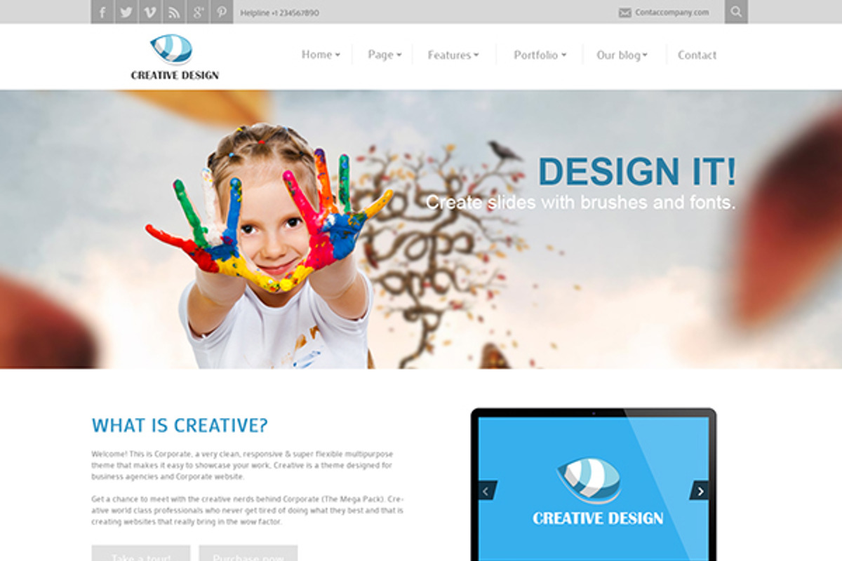 Creative-Responsive Joomla Template, a Websites & App Template by JoomlaUX (Photo 1 of 3)