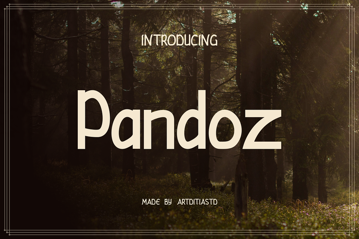 Pandoz font, a Sans Serif Font by artditiastd (Photo 1 of 3)