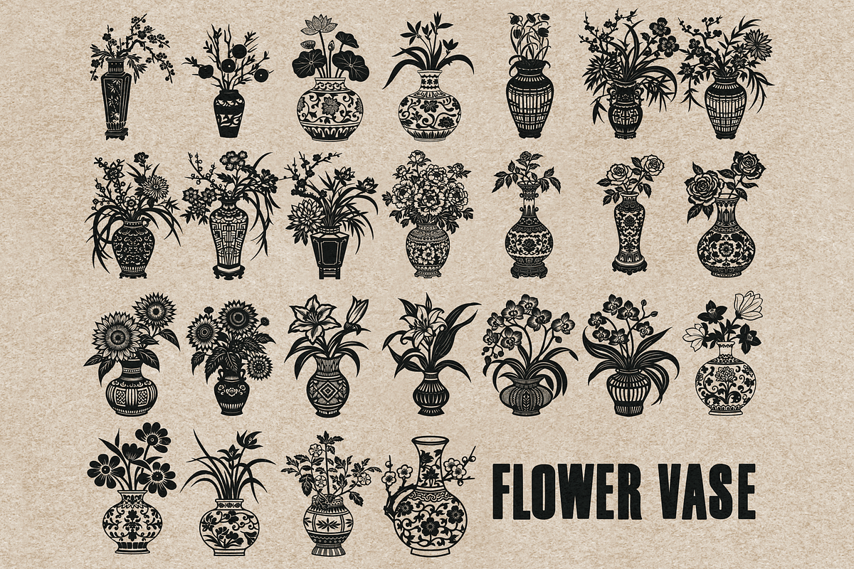 Vase stamps for Procreate, a Brush Add-On by TheWhiteCatLab (Photo 6 of 6)