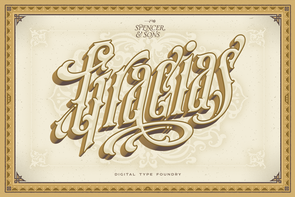 S&S Amberosa, a Font by Spencer & Sons Co. (Photo 9 of 9)