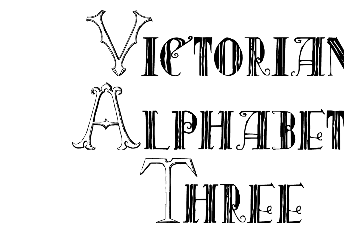 Victorian Alphabets PACK 19 FONTS !!, a Blackletter Font by Intellecta Design (Photo 6 of 48)
