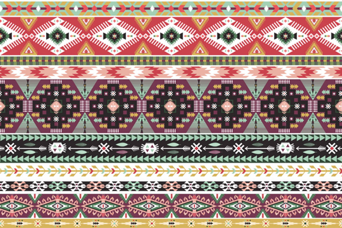 Collection Bright Aztec Patterns, a Pattern Graphic by tomuato