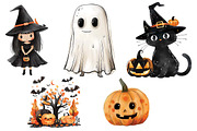 Halloween Clipart Design PNG Bundle2, a Decorative Illustration by Moon Studio (Thumbnail 5 of 5)