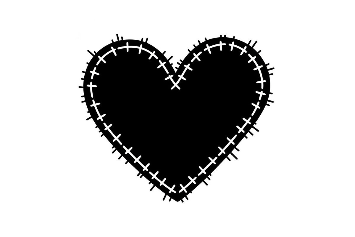 Stitched Heart Silhouette Vector Bun, an Illustration by Designs_River (Photo 26 of 41)