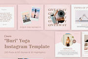 Yoga Instagram Canva Template Buri, a Social Media Template by VeliusCreativeStudio (Thumbnail 1 of 9)