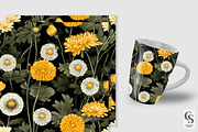 Cute Floral Dandelion Digital Papers, a Pattern Graphic by Creative Store (Thumbnail 4 of 5)