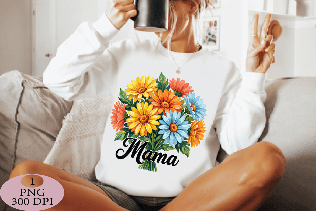 Mama PNG With Flowers, an Illustration by Daily.Designs (Photo 2 of 5)