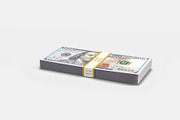 Money Stacks Mockups v.1 - 4 views, a Merchandise Mockup by Illusiongraphic (Thumbnail 3 of 16)