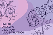 Peony Bouquet SVG Bundle, a Graphic by KostaDigitalArt (Thumbnail 3 of 10)