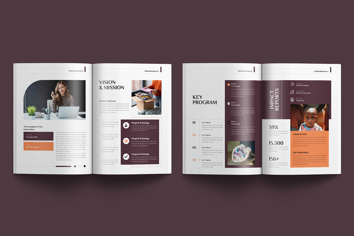 Nonprofit Charity Brochure Template, a Brochure Template by NorthPeak (Photo 4 of 9)