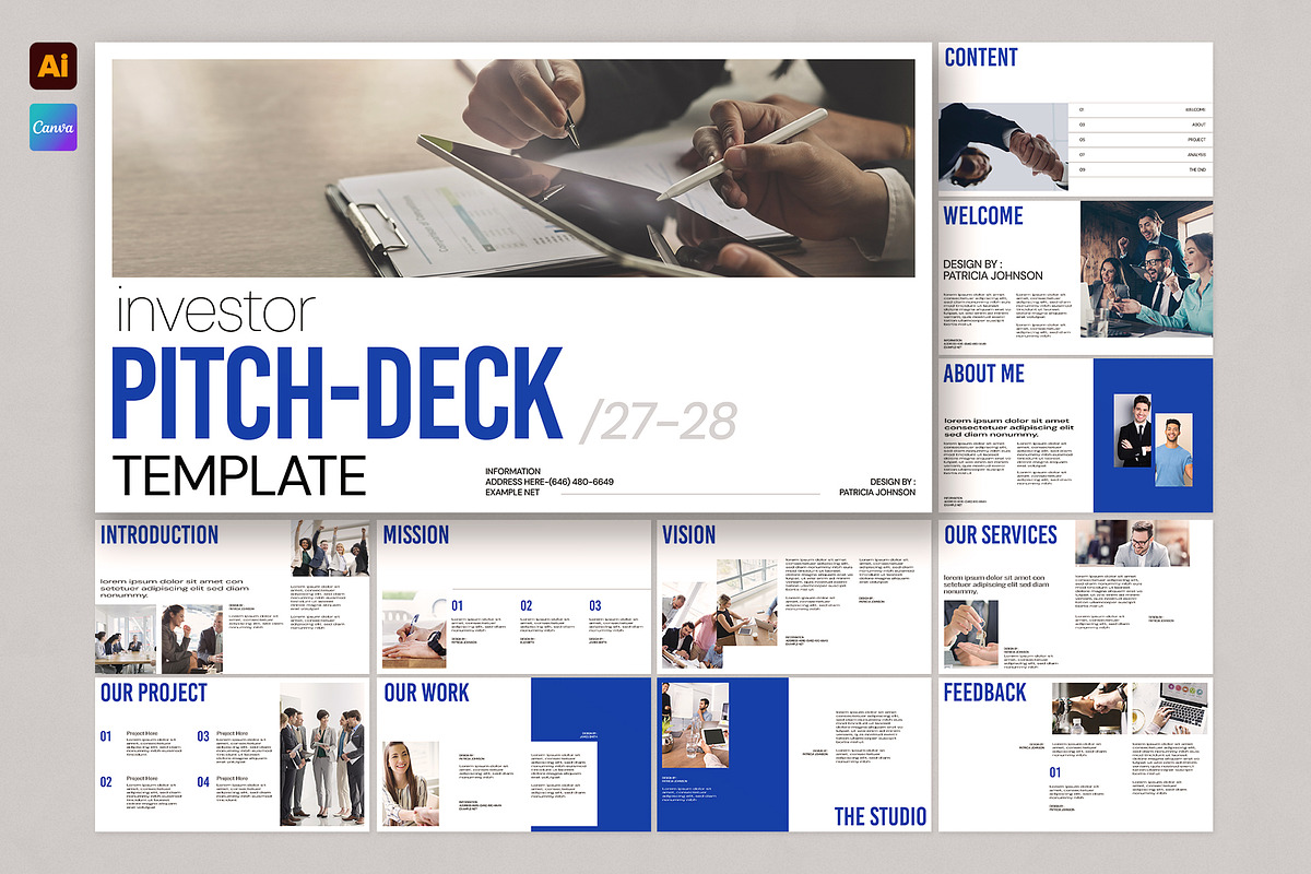 Investor Pitch Deck Presentation, a Presentation Template by E-Type (Photo 1 of 5)