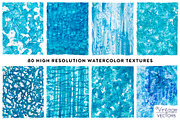 ICICLE BLUE Watercolor Texture Set, a Texture Graphic by Vintage To Vectors (Thumbnail 8 of 16)