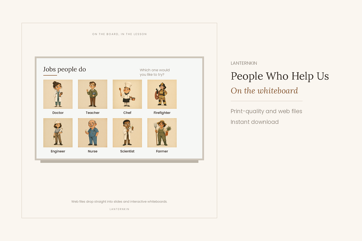 People Who Help Us Clip Art, a Person Illustration by LanternkinStudio (Photo 5 of 13)