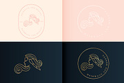hair wave and beauty logo minimalist, a Branding & Logo Template by Mariyana (Thumbnail 1 of 4)