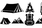 Camping Adventure Silhouette Icon, an Illustration by Artivon (Thumbnail 18 of 51)
