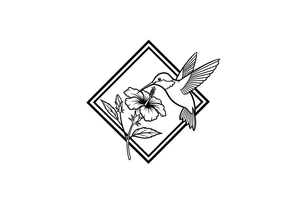 Hummingbird Flower Design Bundle, an Illustration by Designs_River (Photo 5 of 31)