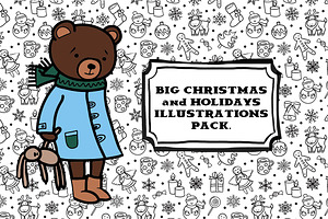 Big Christmas illustrations pack.