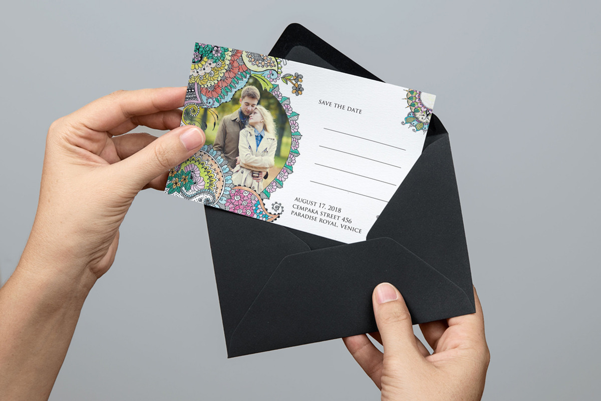 Mandala Postcard + Poster Invitation, a Card Template by Nimbalagi Studio (Photo 5 of 5)