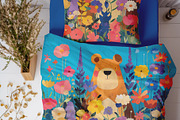 Bear in the Flower Thicket, an Animal Illustration by yahu88studio (Thumbnail 2 of 6)