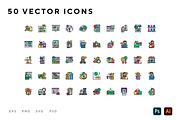7 Sales icons, an Outline Icon by Wencory (Thumbnail 1 of 2)