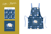 Elephant Mealtime Patterns & Poster, an Illustration by ApollinariaManko (Thumbnail 2 of 7)
