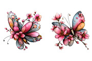 Whimsical spring Butterfly Clipart, an Illustration by SinaCreation (Thumbnail 6 of 11)