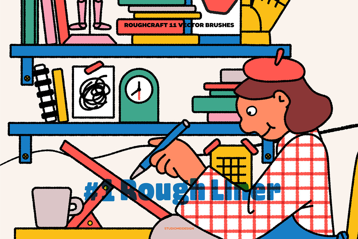 Rough Craft 11 VECTOR Brushes, a Brush Add-On by Studio Mei Design (Photo 13 of 13)