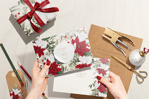 Christmas Floral Paper Pack