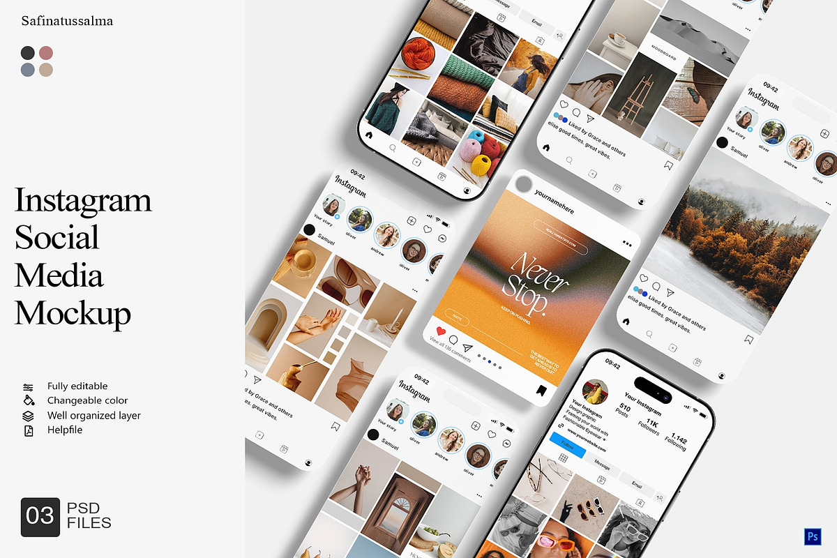 Instagram Social Media Mockup, a Device Mockup by Sweetdady (Photo 1 of 4)