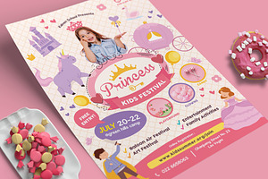 Princess Kids Festival Flyer, a Flyer Template by Aarley Kaiven