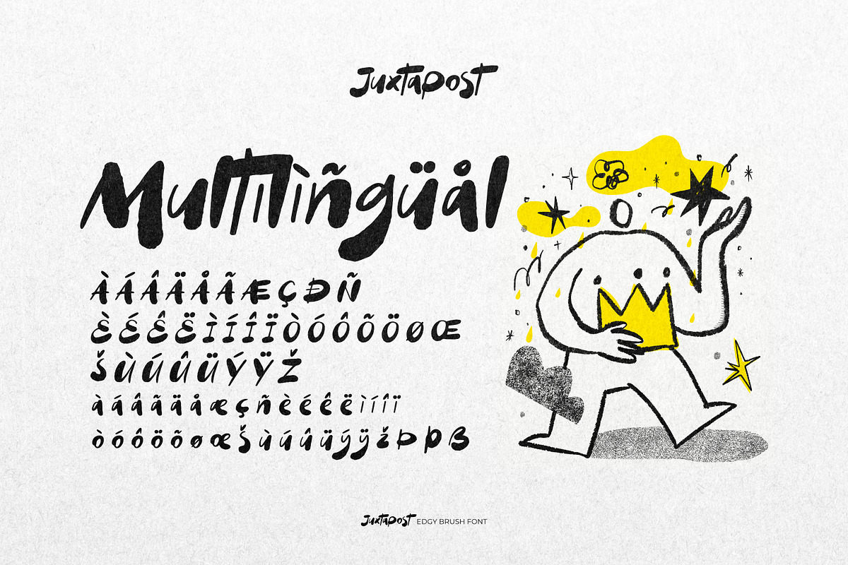 Juxtapost - Edgy Brush Font, a Handwritten Font by ikiiko (Photo 7 of 7)