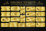 Golden Tickets Templates Set, a Texture Illustration by FourLeafLover (Thumbnail 1 of 4)