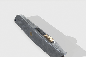 Box Cutter Low Poly PBR Model