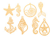 30 Coastal Earrings Laser Cut SVG, an Object Graphic by DreamCafeArt (Thumbnail 5 of 7)