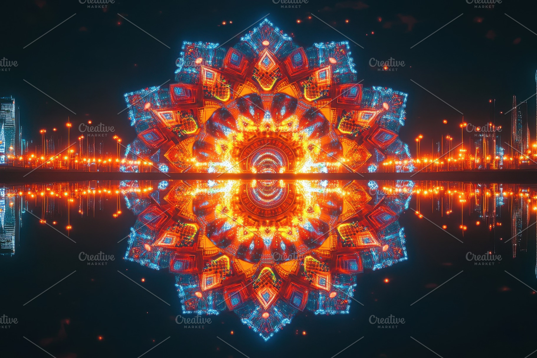 Kaleidoscopic display of night light, a Photo by Iftikhar Alam