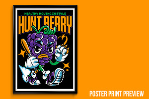 Hunt Berry T-Shirt Illustration