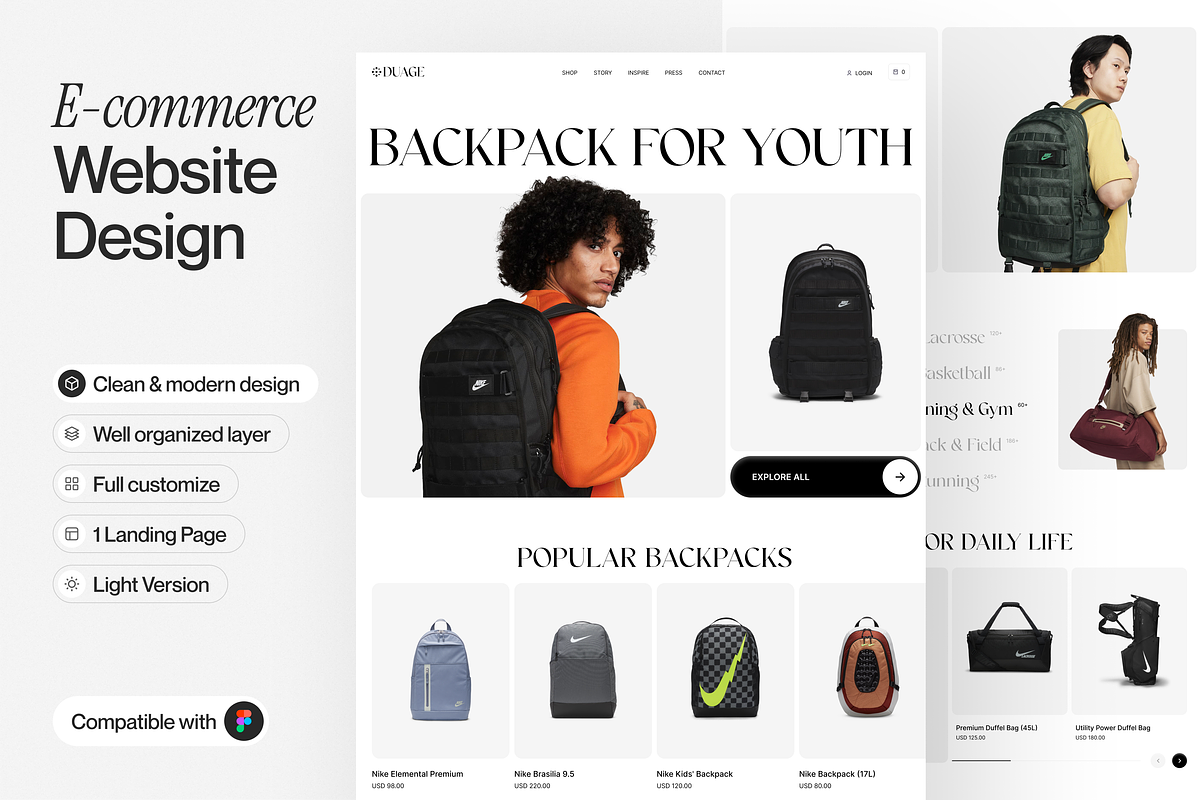 E-commerce Landing Page, a Templates & Theme by sajon.co