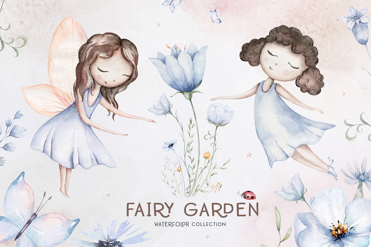 Fairy garden watercolor collection, an Object Graphic by Peace ART (Photo 2 of 14)