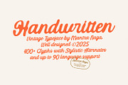 MN Barevia - Handwritten Vintage, a Script Font by Mantra Naga (Thumbnail 2 of 16)