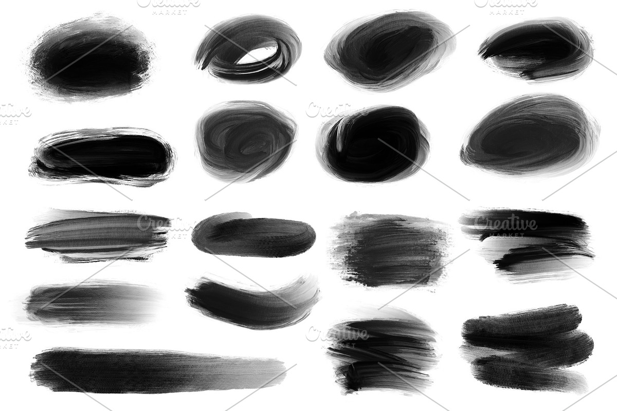 Hand Painted Brush Masks, a Texture Graphic by alexdndz (Photo 2 of 2)