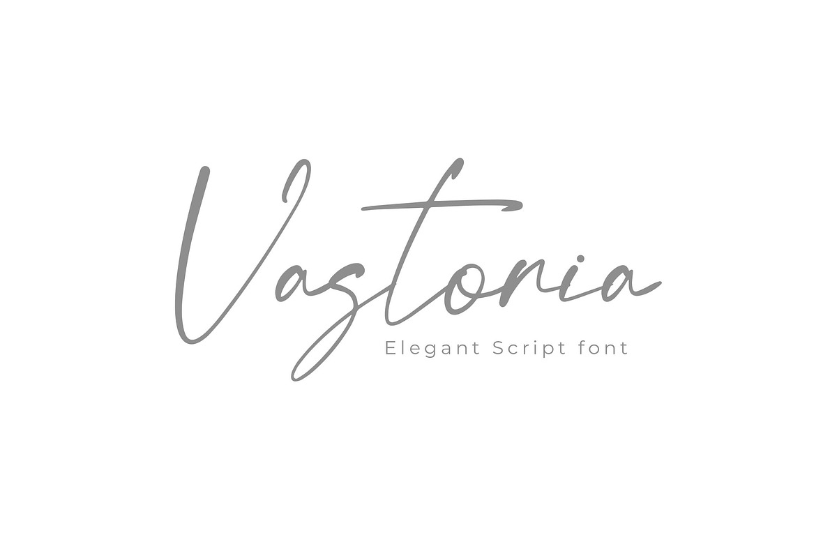 Vastoria Elegant Script Font, a Script Font by NTC Graphic (Photo 1 of 8)