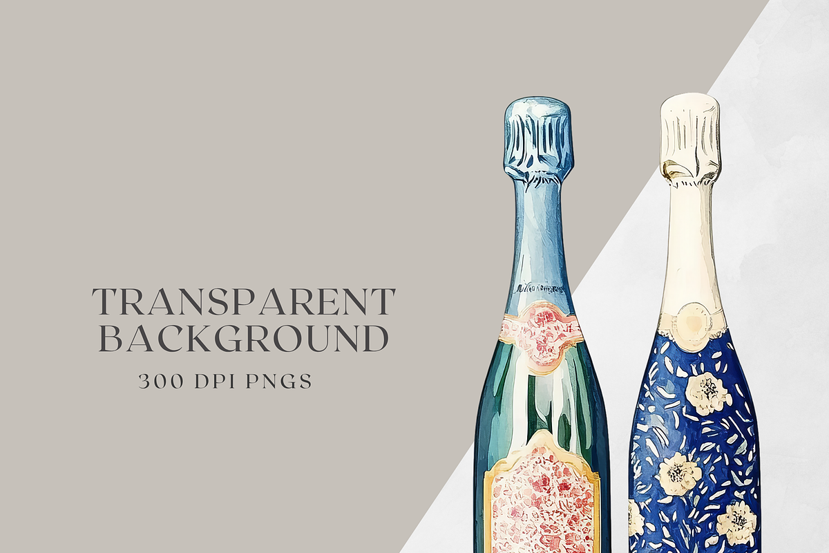 Champagne Romantic Patterns, a Decorative Illustration by ThaismotaCreativeCo (Photo 7 of 7)