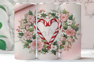 Embroidered Candy Cane Tumbler, an Arts & Entertainment Photo by LamanAzalea