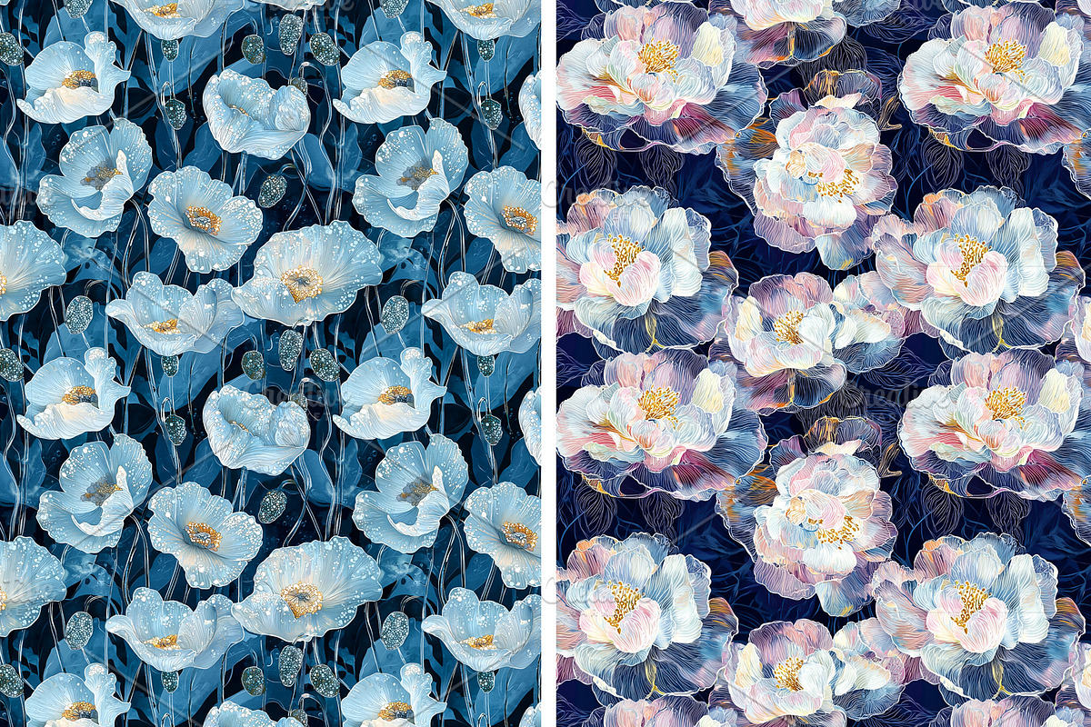 Floral Seamless Patterns Set, a Pattern Graphic by Bubert Art (Photo 4 of 6)